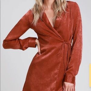 Lulus Satin Wrap Blazer Dress!